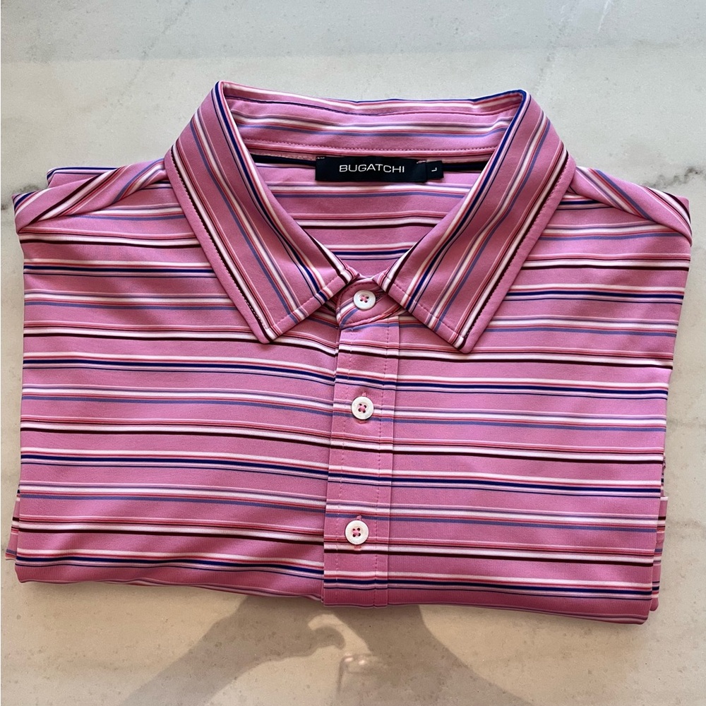 Bugatchi Pink Casual Button Down Shirt with Classic Design